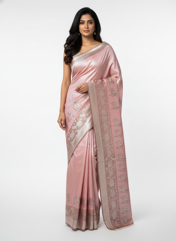 Semi silk Kanchipuram With Butta Design| AS-00135