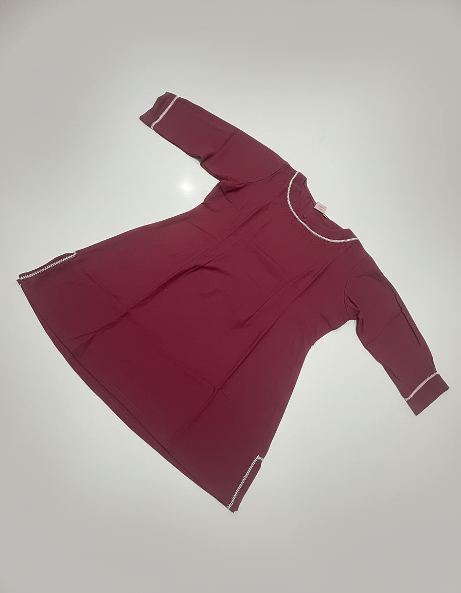 Wine New Summer Cotton Regular Fit Top for Girl's|AS-00159