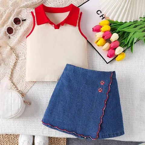 Short Sleveless Skirt