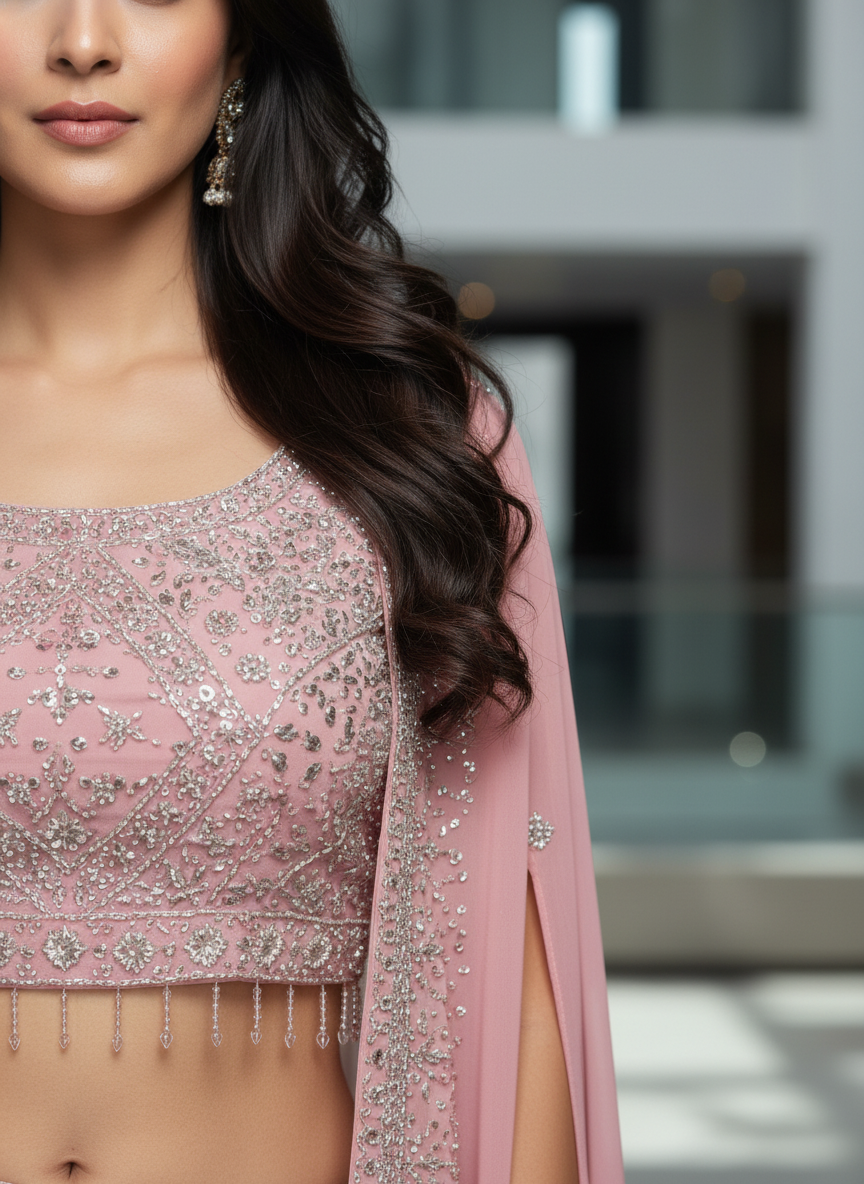 Peach  silk Palazzo Set With Dupatta| AS-00252