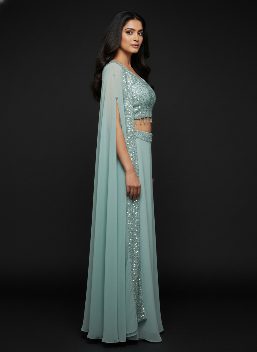 Peach  silk Palazzo Set With Dupatta| AS-00252