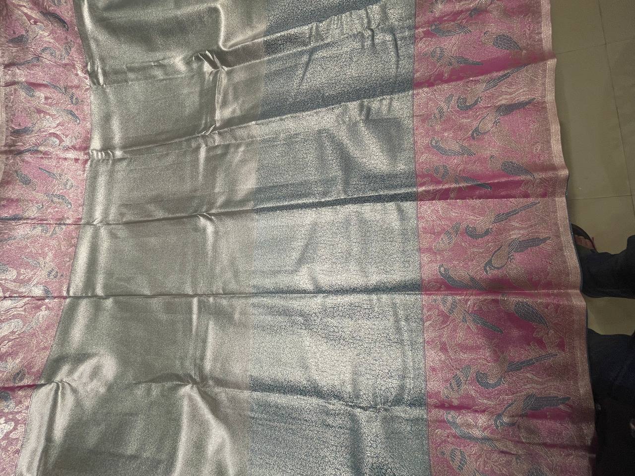 Blue Kanchipuram Silk Saree With Butta Design| AS-00147