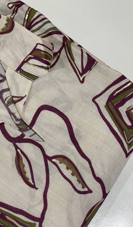 White and brown  Cotton Co-Ord Set For Women|K5_1