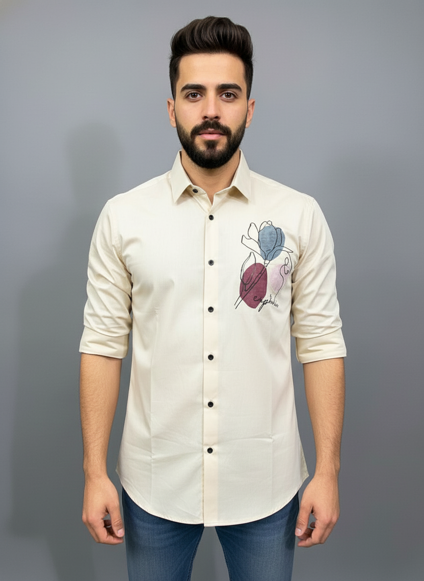 Men full sleeves printed shirt| AS-M09