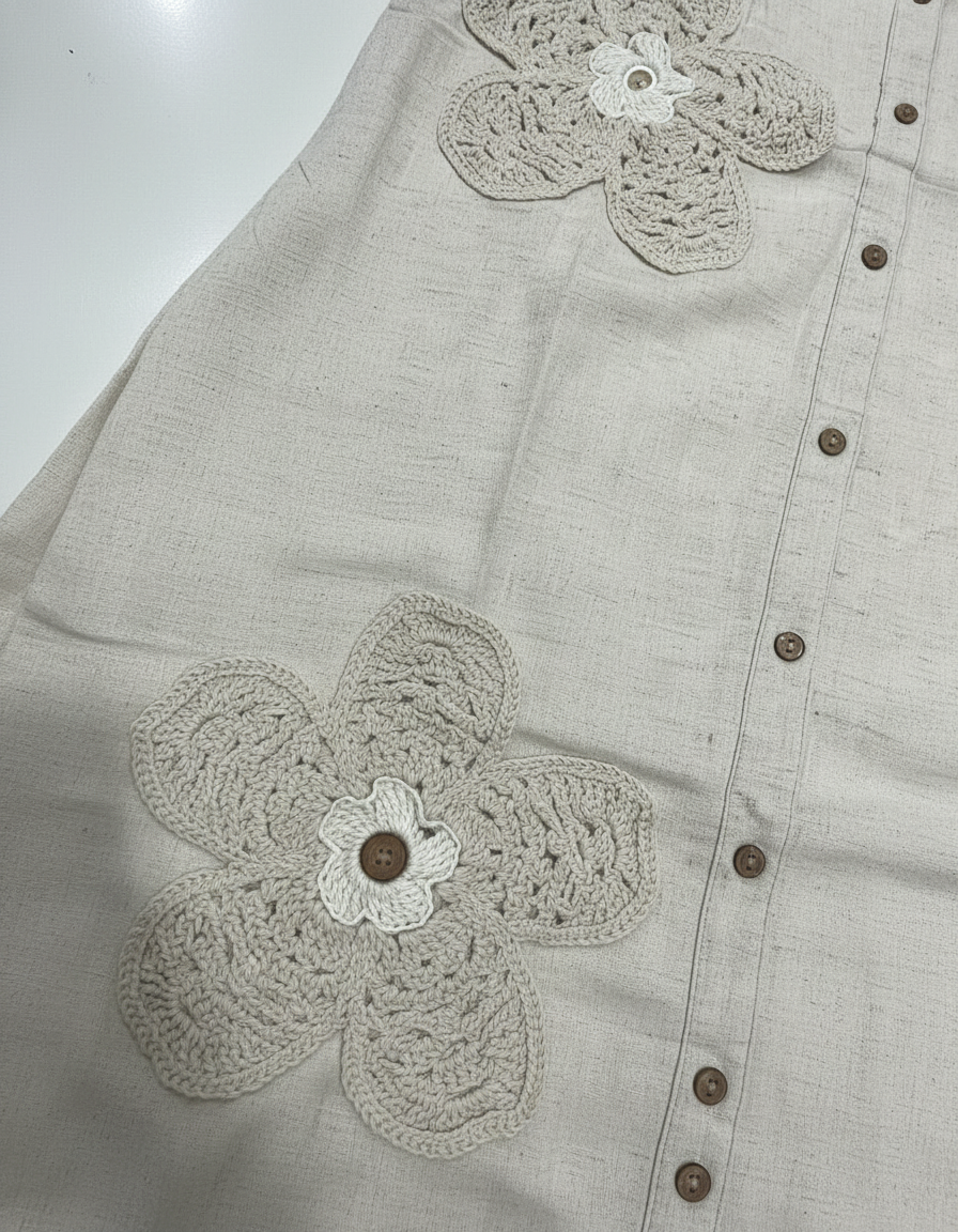 Cream New Summer Cotton Regular Fit Top|AS-00165