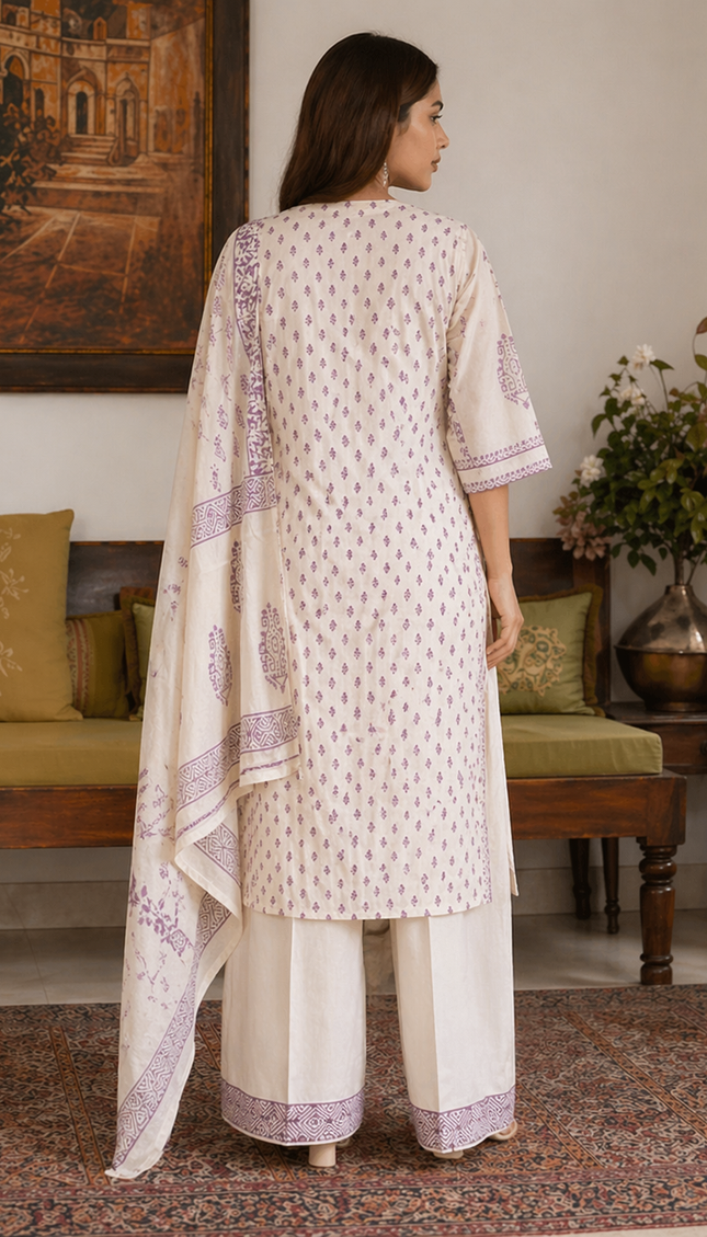 Pure Cotton Embroidery Churidar set| SC32_1