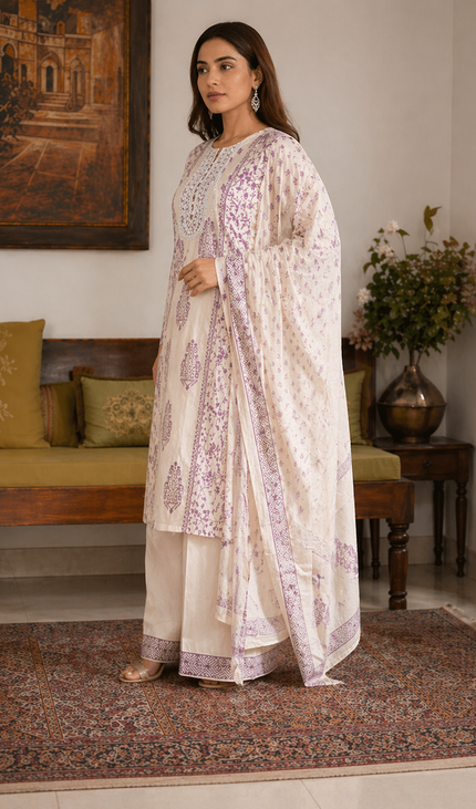 Pure Cotton Embroidery Churidar set| SC32_1
