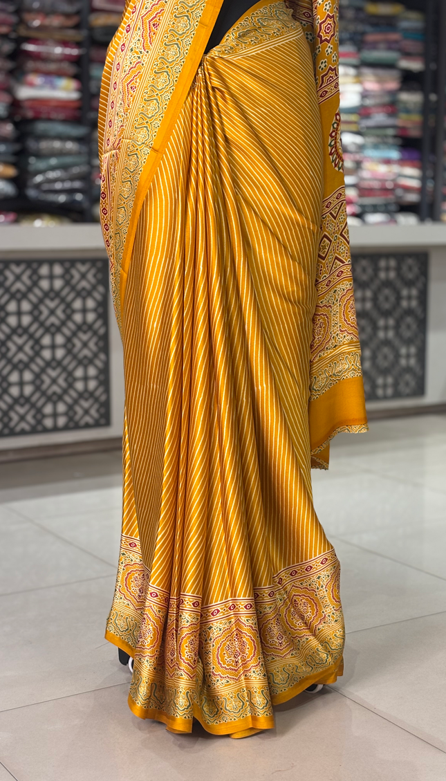 Yellow Semi Dola Silk saree|S31_1
