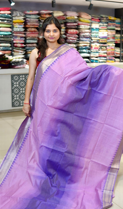 Lavender & Purple Cotton Silk Paithani Saree| CS12_2