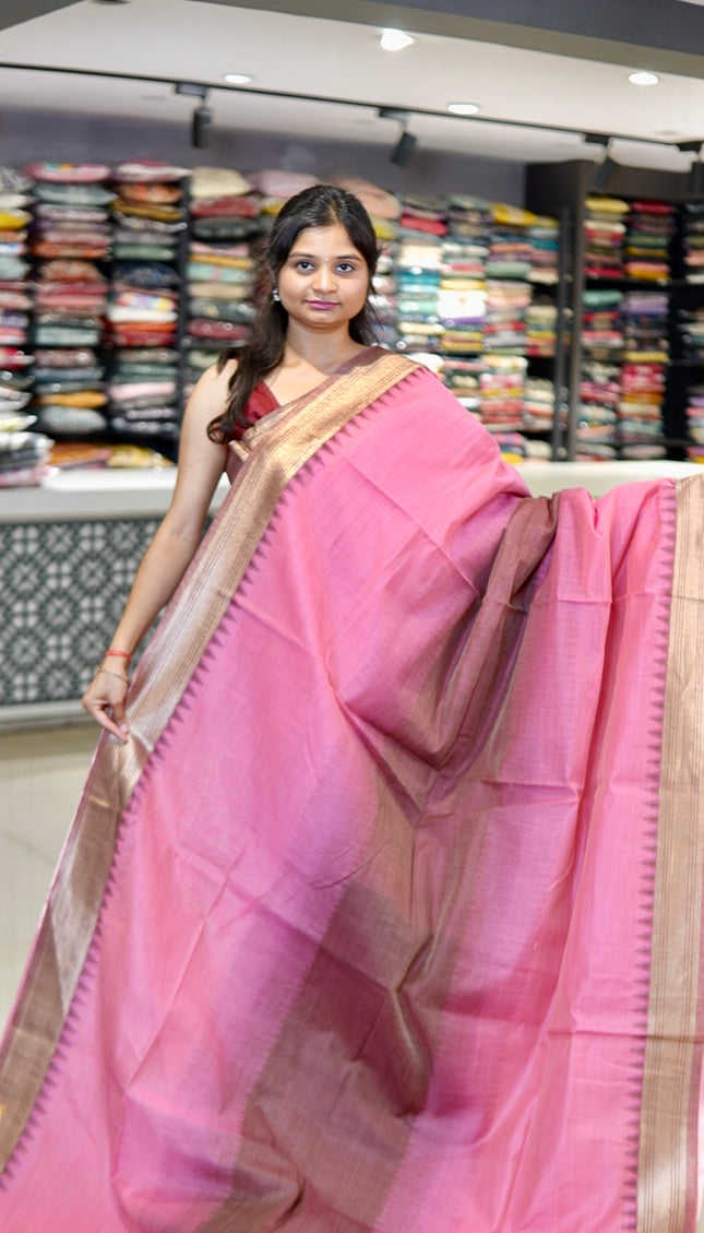 Pink Cotton Silk Paithani Saree| CS12-3