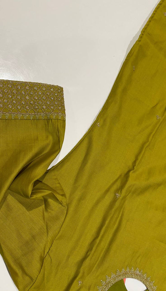 Green Vatican Fabric Kurta Set For Women|K22_3