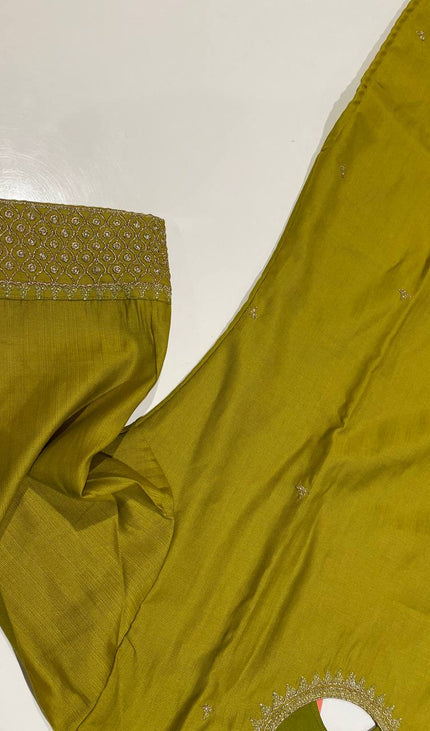 Green Vatican Fabric Kurta Set For Women|K22_3