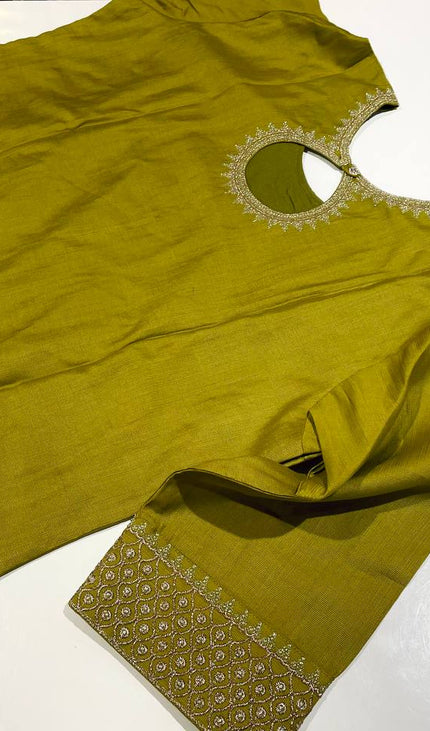 Green Vatican Fabric Kurta Set For Women|K22_3