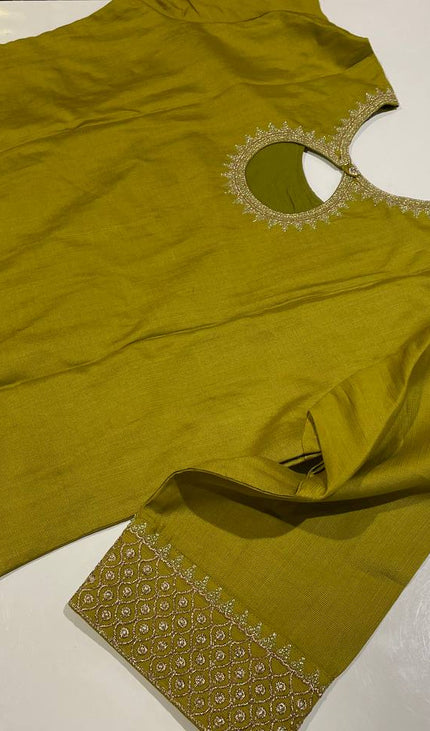 Green Vatican Fabric Kurta Set For Women|K22_3