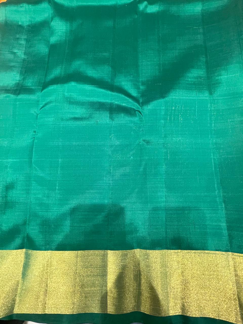 Silk Saree in orange with Maroon Zari Border & Rich Woven Pallu|AS-0044