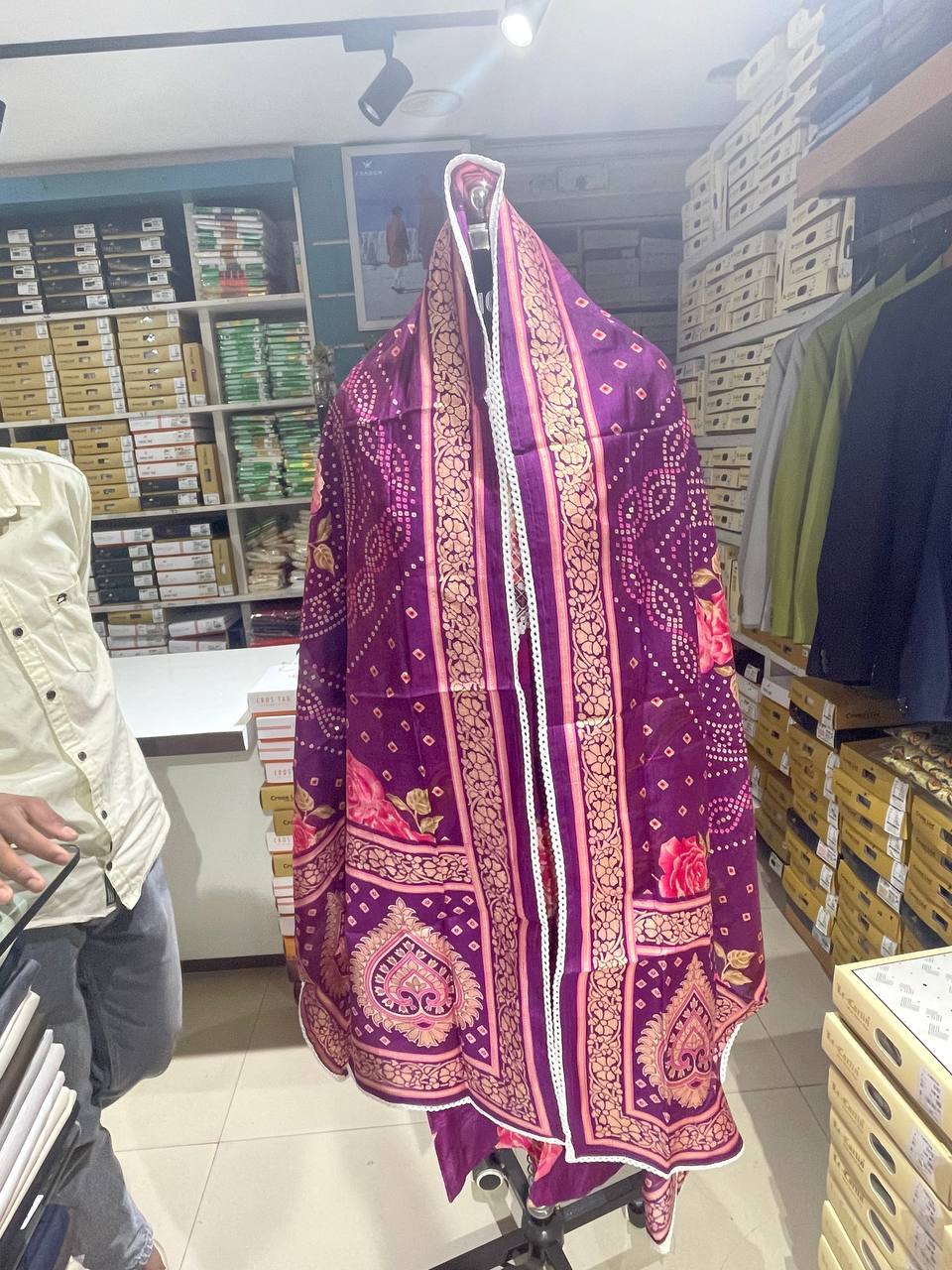 Purple Cotton Printed Salwar Suit with Dupatta| AS-00177