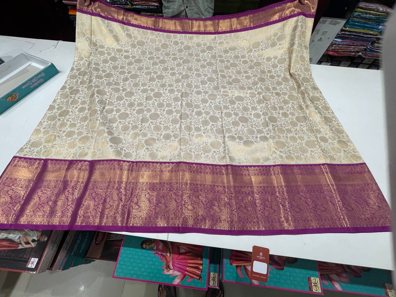 Rama Green Kanchipuram Silk Saree With Butta Design| AS-00119