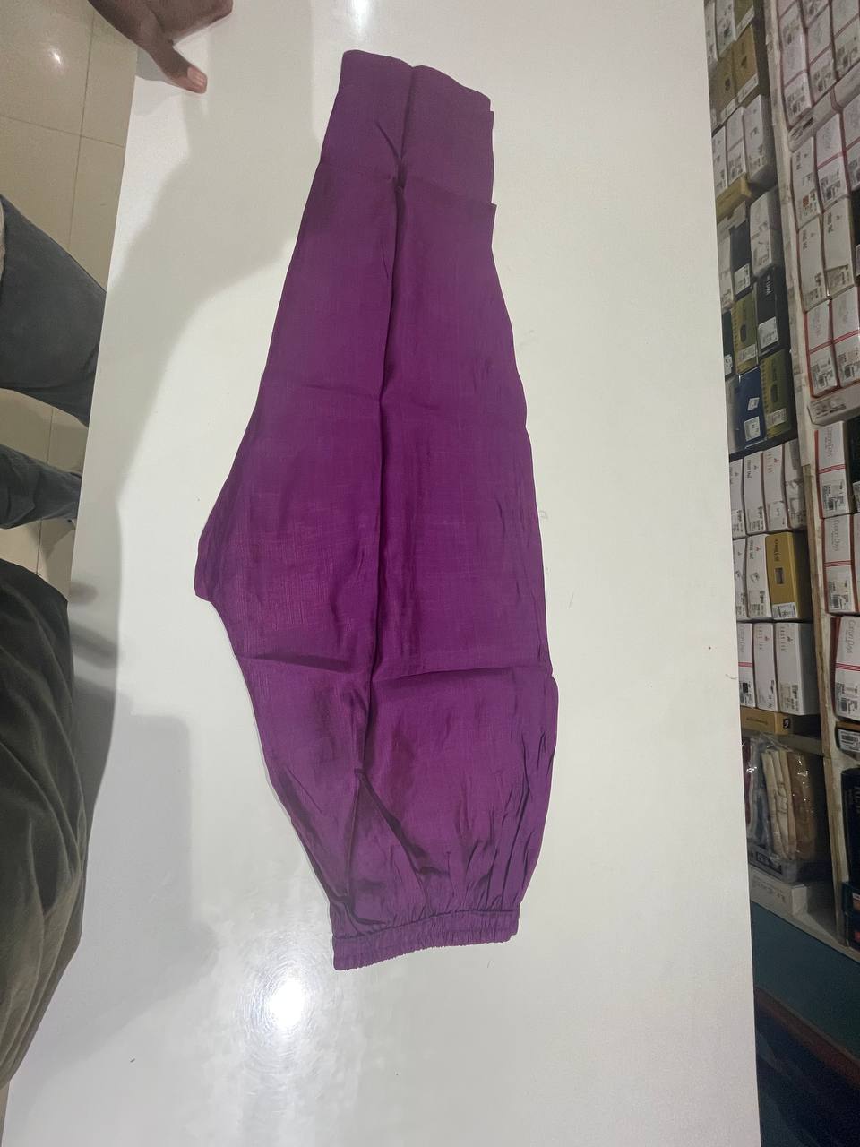 Purple Cotton Printed Anarkali  with Dupatta| AS-00178