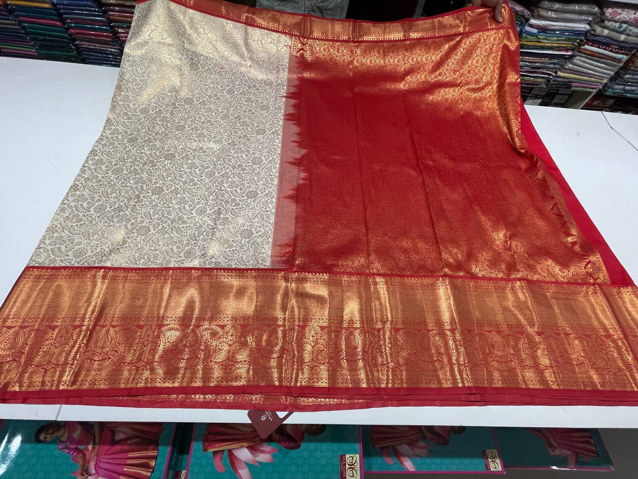 Rama Green Kanchipuram Silk Saree With Butta Design| AS-00119