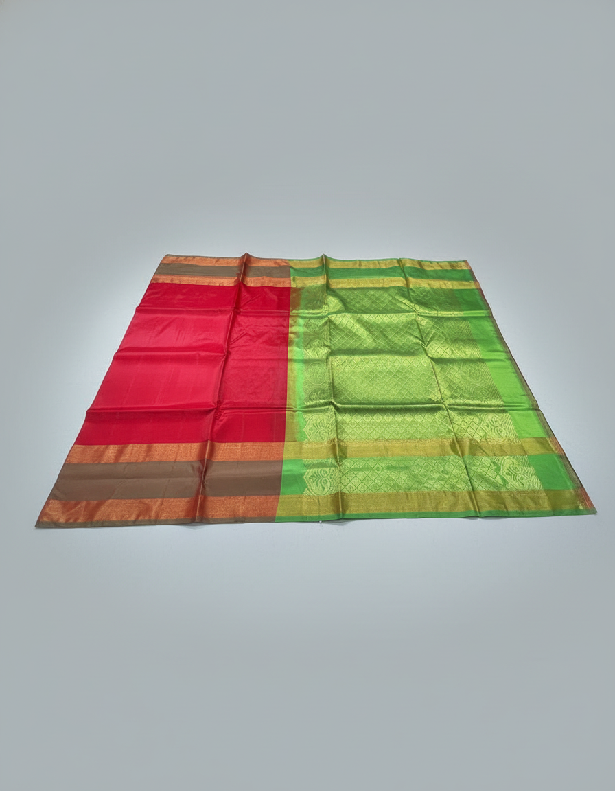 Pure Kancheepuram Silk Saree with Multi Zari  | AS-0057