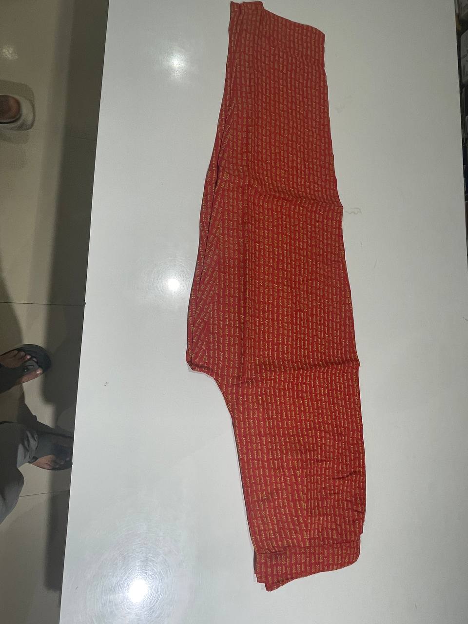 Red Cotton Printed Salwar Suit with Dupatta| AS-00173