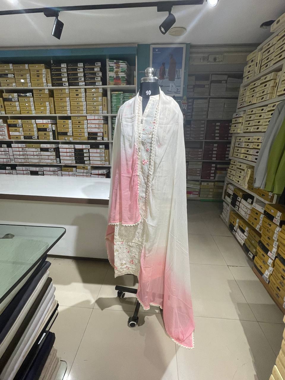 Cream Cotton Printed Salwar Suit with Dupatta| AS-00179