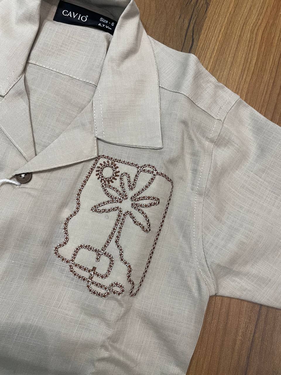 Boys' Premium Linen Blend Full Sleeves Shir | 5505