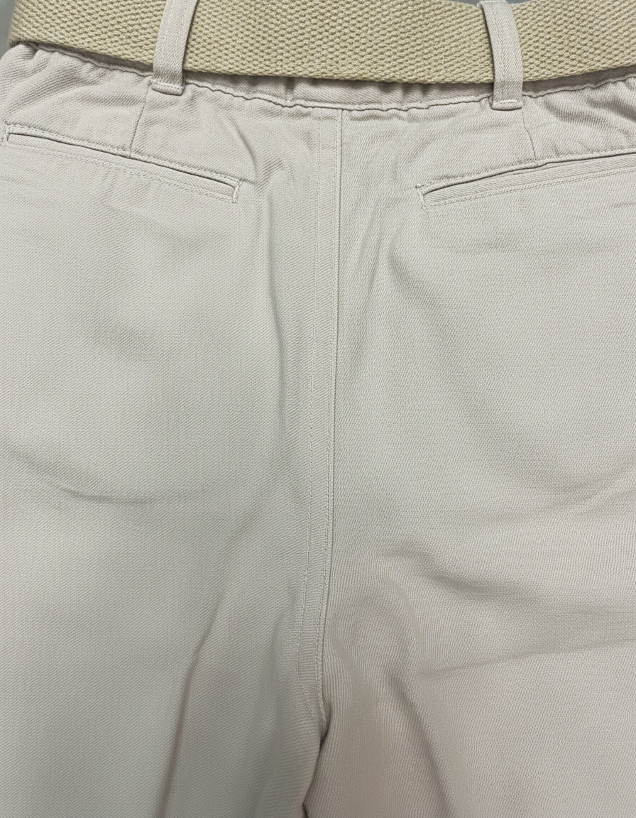 Boys' Black/cream Smart Fit Trousers with Web Belt | 4101