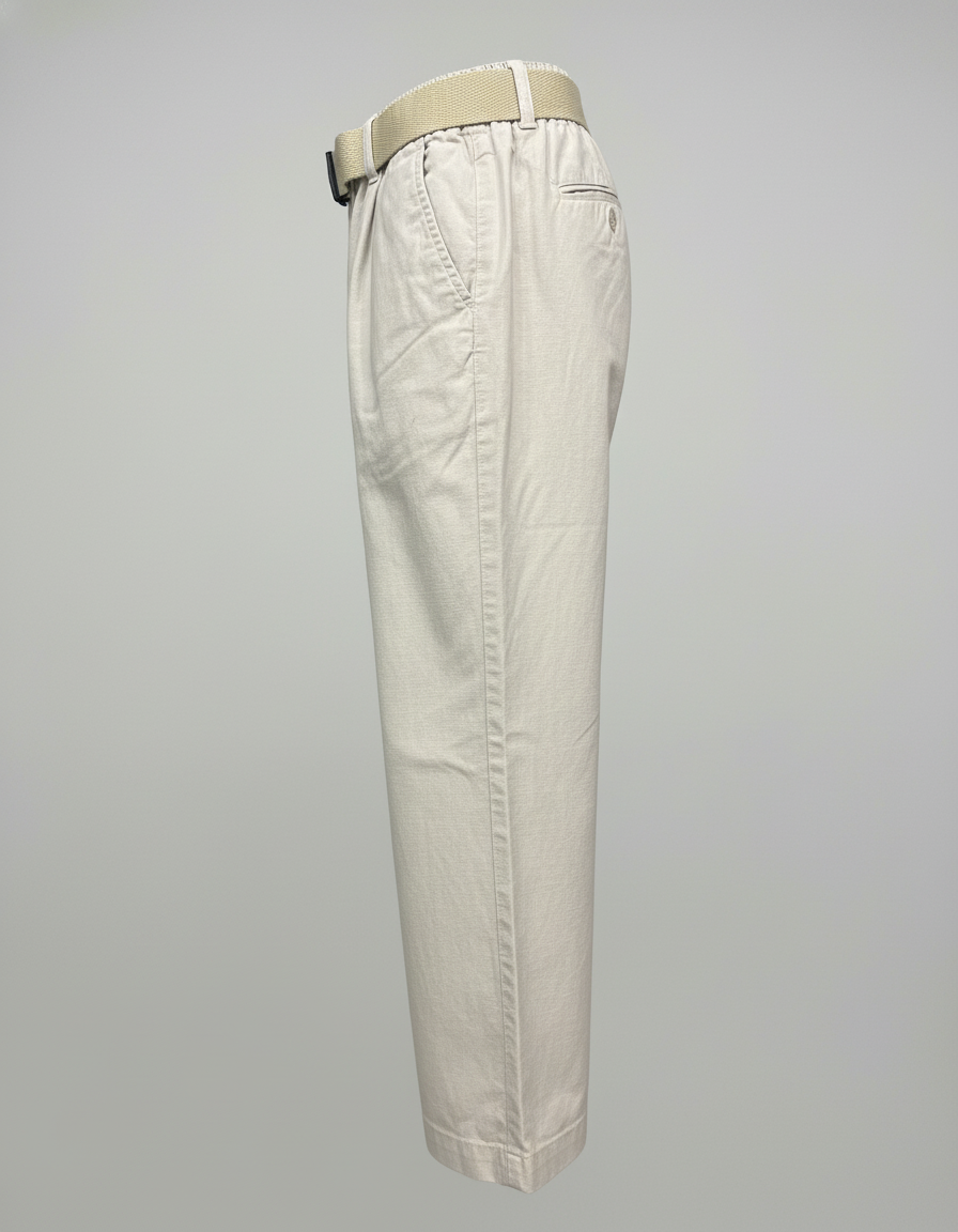 Boys' Black/cream Smart Fit Trousers with Web Belt | 4101