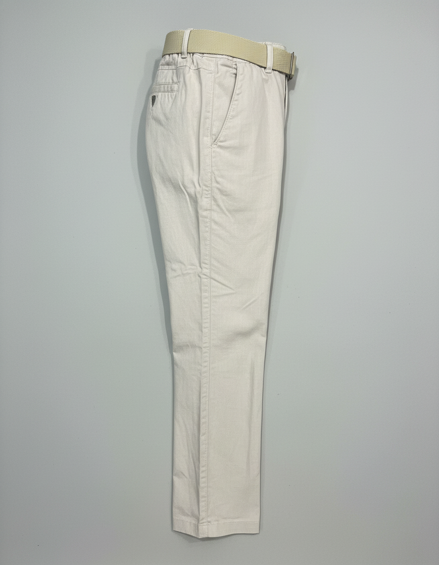 Boys' Black/cream Smart Fit Trousers with Web Belt | 4101