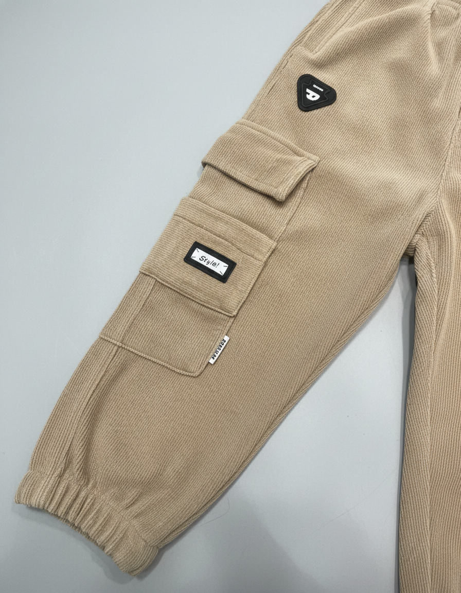 Boys Textured Cargo Joggers | 082