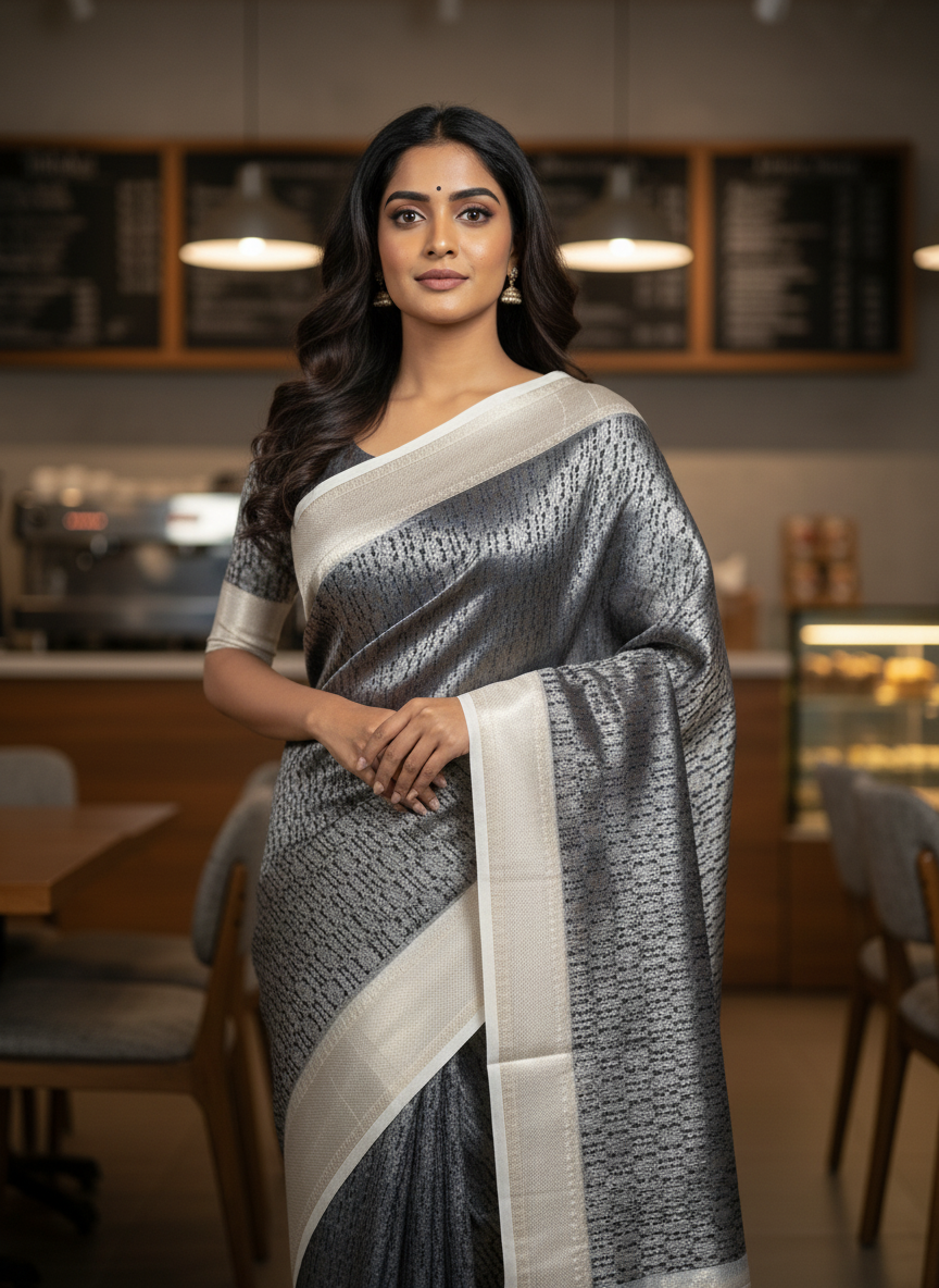 Semi silk Kanchipuram With Butta Design| AS-00130