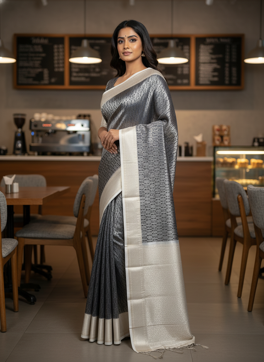 Semi silk Kanchipuram With Butta Design| AS-00130