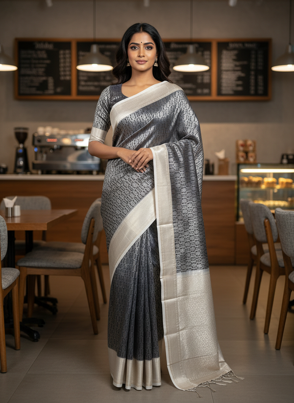 Semi silk Kanchipuram With Butta Design| AS-00130