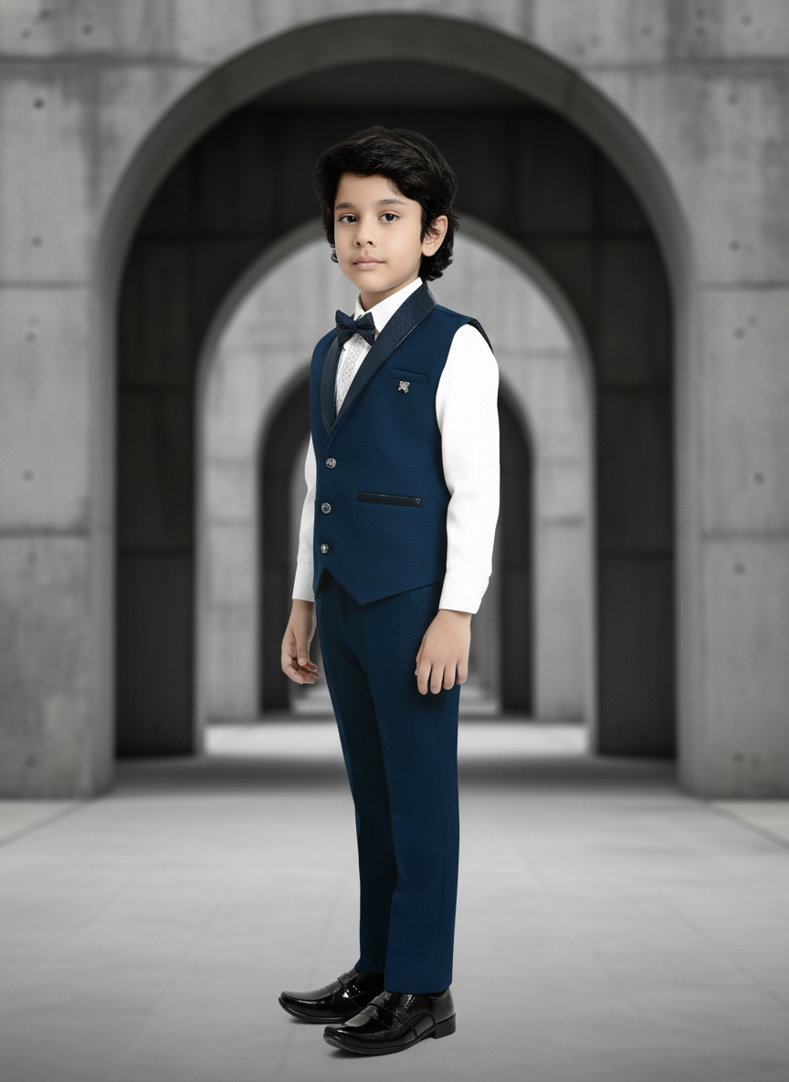 Boys' Pinstripe Vest Suit Set | Formal Occasion Wear