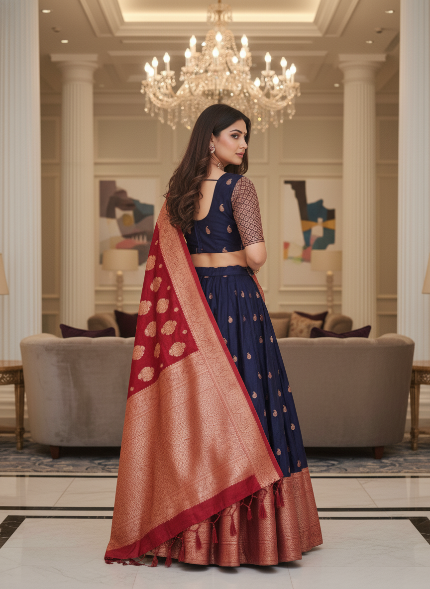 The Opulent Silk Lehenga Choli Collection|  6005