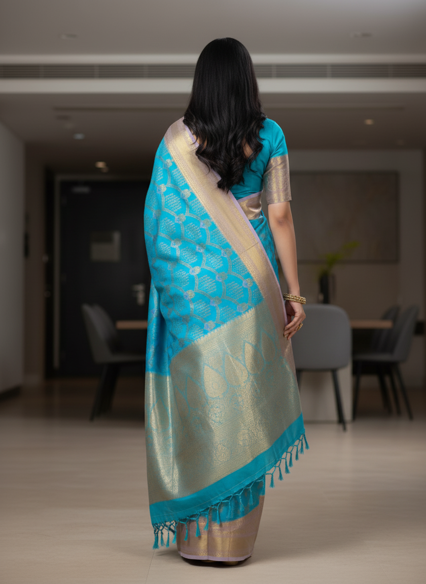 Semi silk Kanchipuram With Butta Design| AS-00131