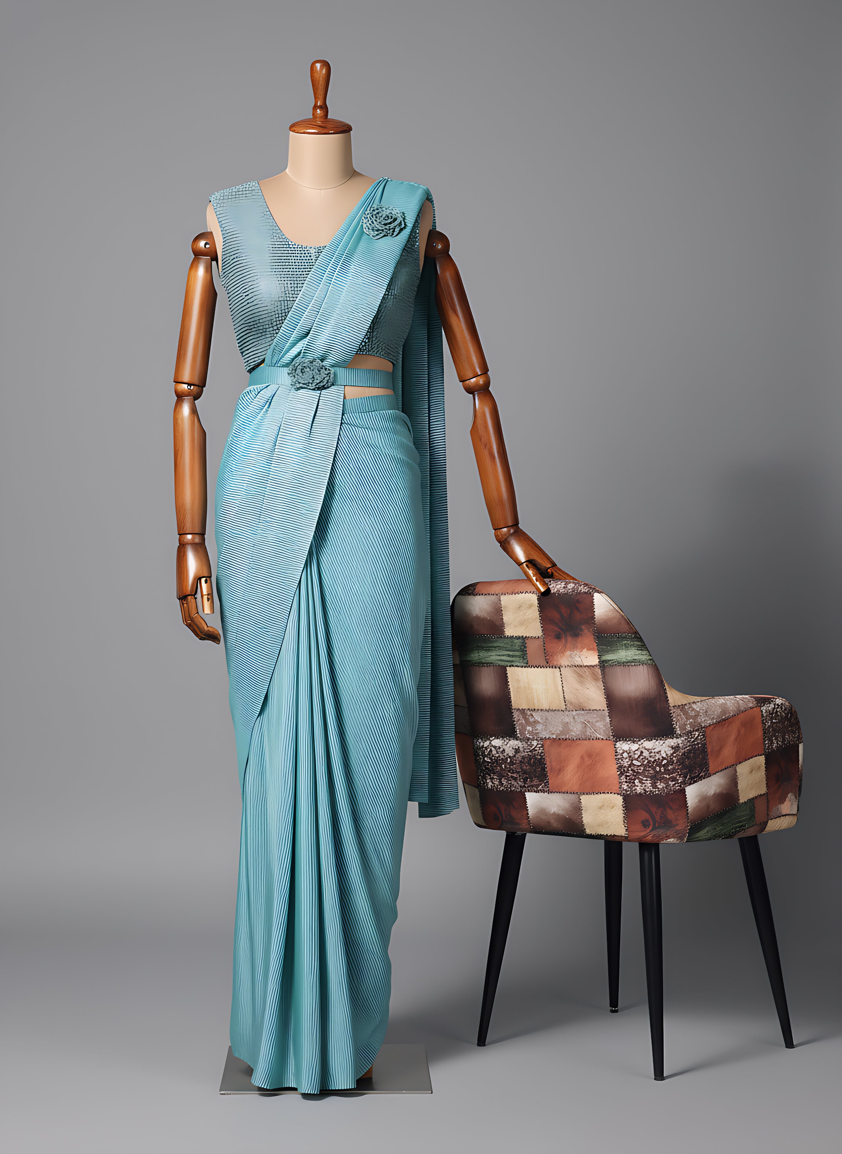 Red Soft Silk Ready-to-Wear Saree | Pre-Draped 1-Minute Saree with Blouse