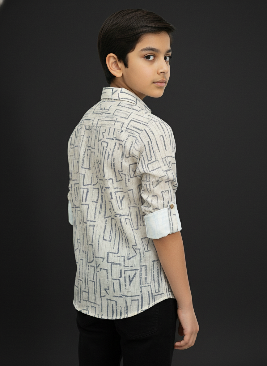 Boys' Essential Full Sleeve Cotton Shirt | 3158