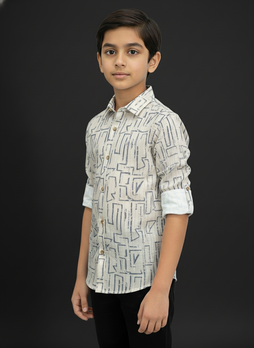 Boys' Essential Full Sleeve Cotton Shirt | 3158