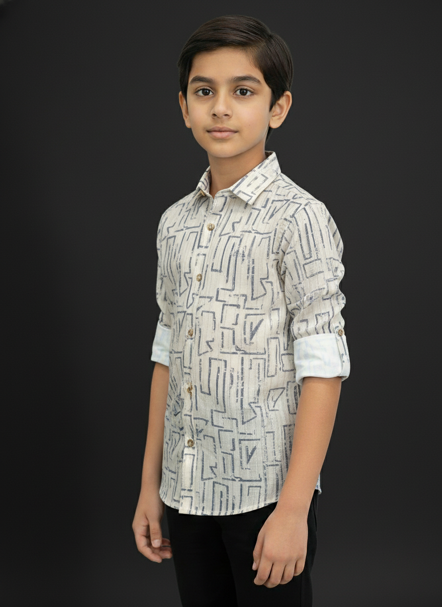 Boys' Essential Full Sleeve Cotton Shirt | 3158
