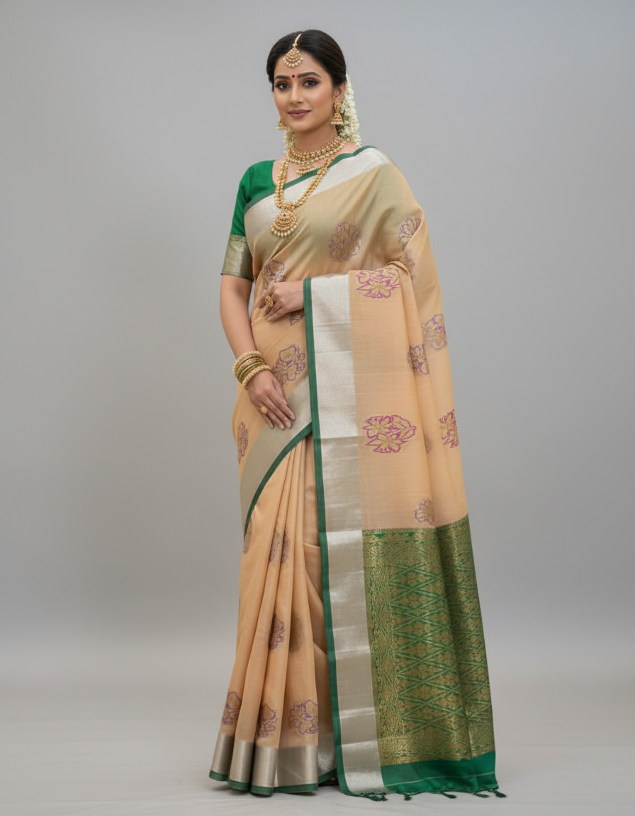 Pink Silk Woven Kanjivaram Saree|AS-0046
