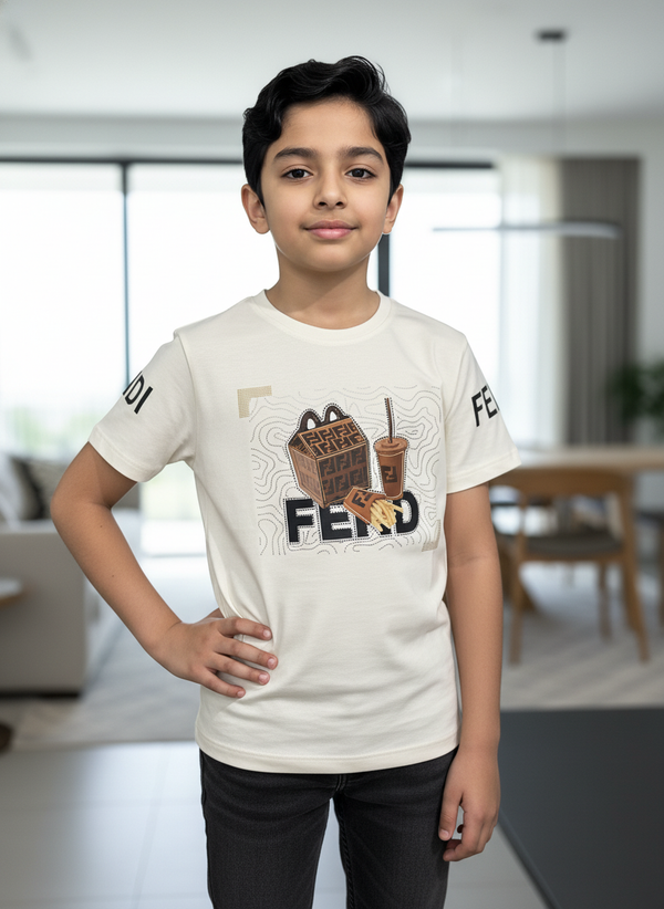 Boys' cream Graphic T-shirt | 1813