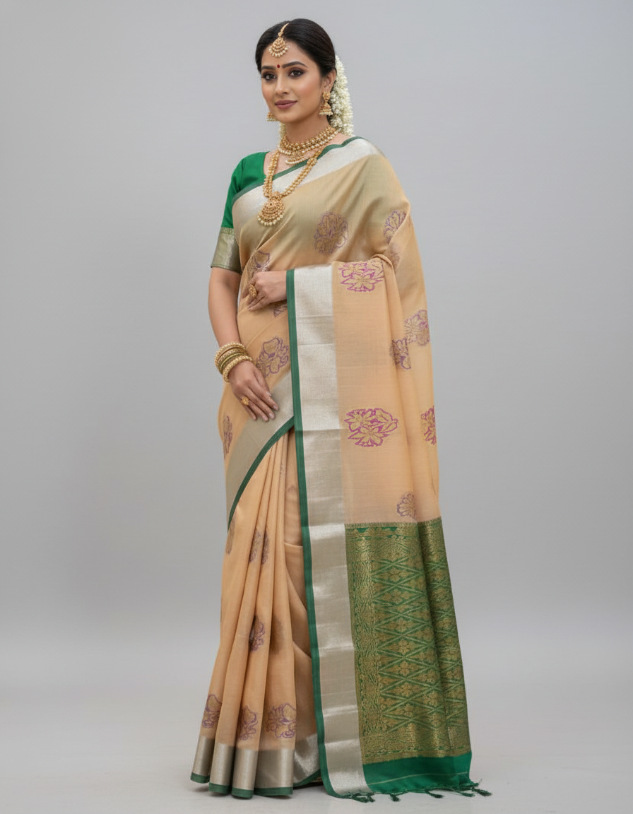 Pink Silk Woven Kanjivaram Saree|AS-0046