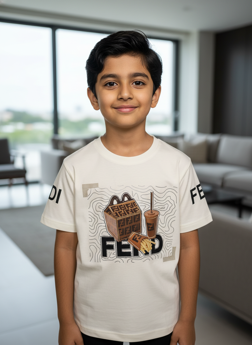 Boys' cream Graphic T-shirt | 1813