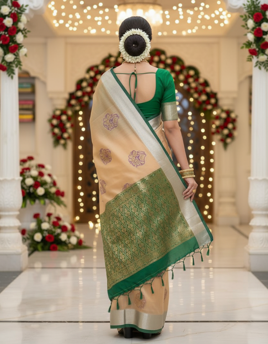 Pink Silk Woven Kanjivaram Saree|AS-0046