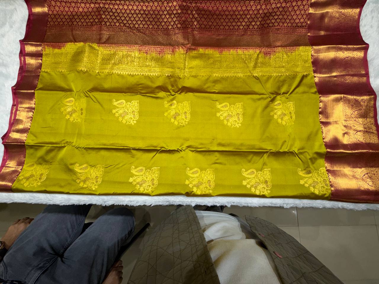 Famous orange Kanchipuram Semi Silk Saree| AS-009