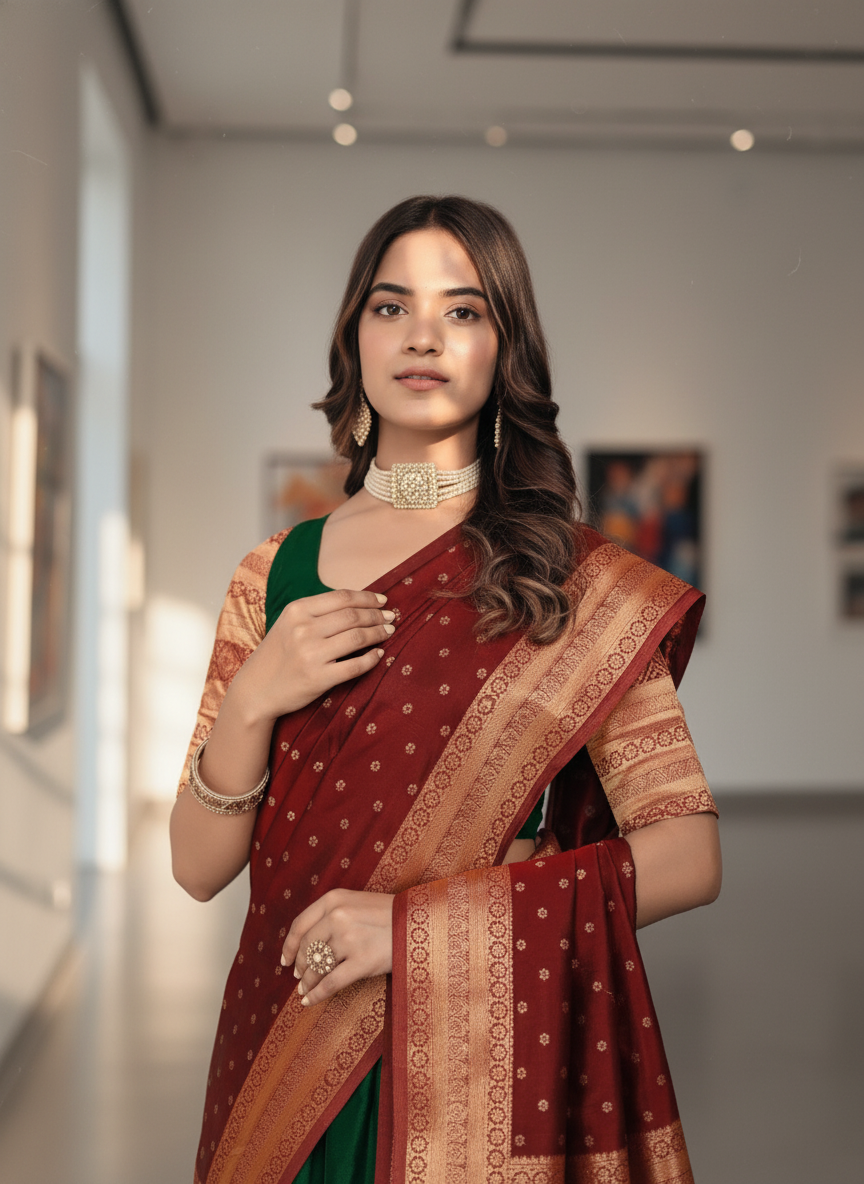 Women's  Silk Lehenga |  SEMI STICHED |5004