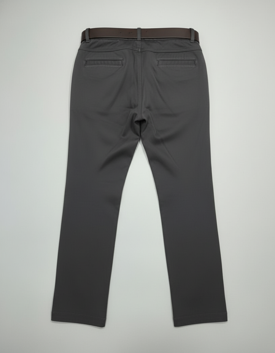 Little Man's Black Trousers with Adjustable Buckle Belt | 0540