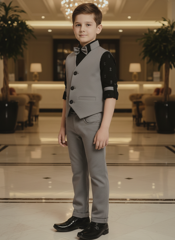 Boys' Pinstripe Vest Suit Set | Formal Occasion Wear